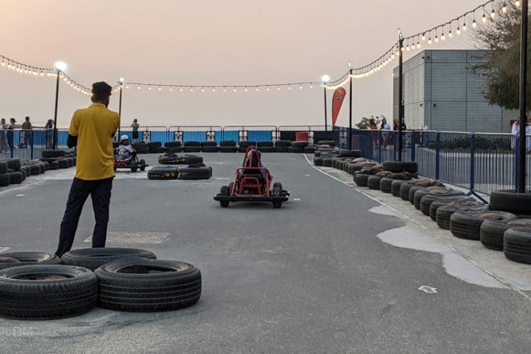 Drifty go-carts at La Mer, Dubai