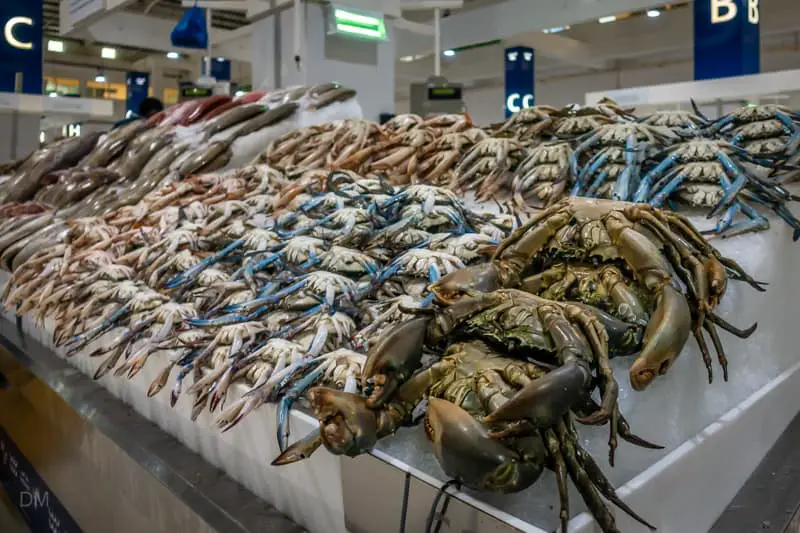 Crabs at the Fish Market at Waterfront Market, Dubai