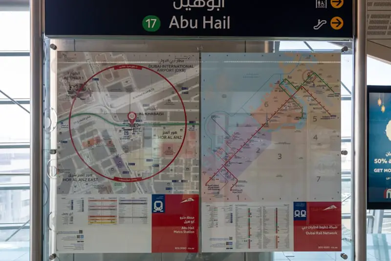 Abu Hail Metro Station - Local Area Map