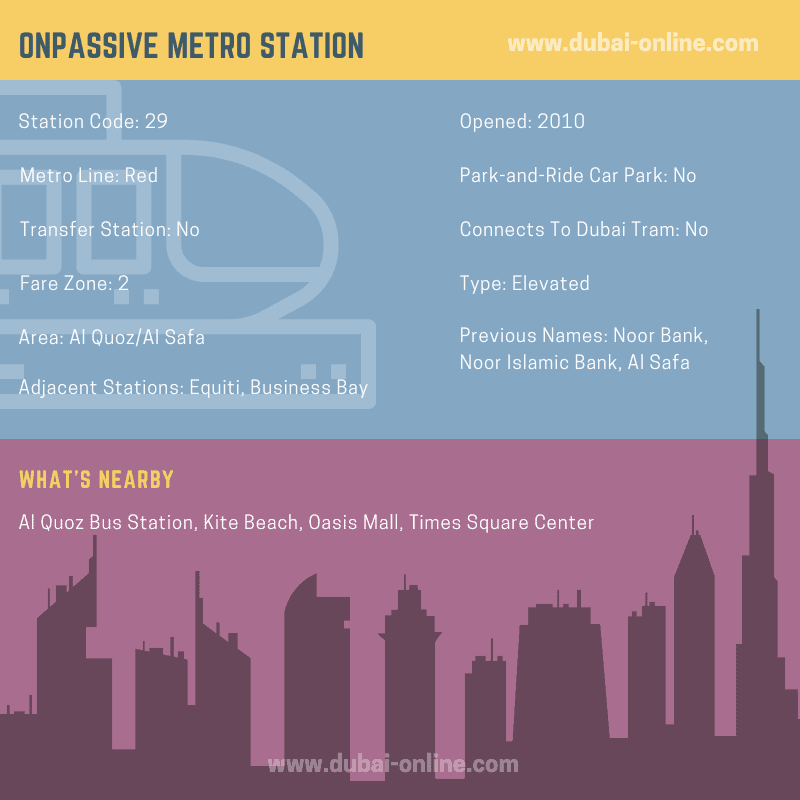 Information about Onpassive Metro Station in Dubai
